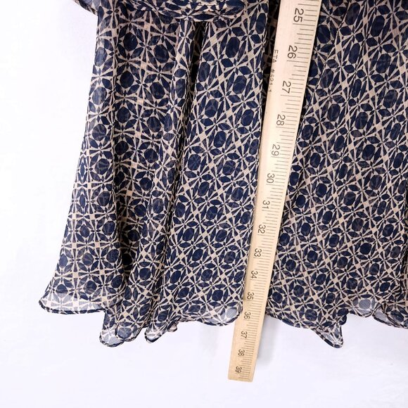 MISA Los Angeles Mini Dress Size Large Chiffon Ruffle Tiered Button Front - Picture 9 of 13